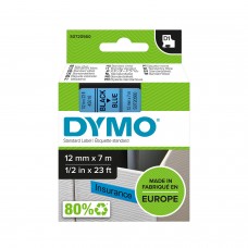 DYMO D1 Juostelė 12mm x7m / juodas ant mėlynos (45016 / S0720560)