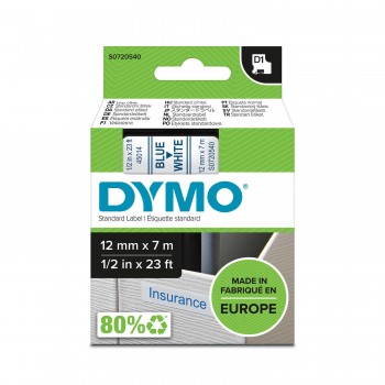 DYMO D1 lint 12 mm x 7 m / sinine valgel (45014 / S0720540)