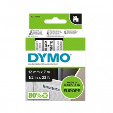 DYMO D1 Juostelė  12mm x 7m / juodas ant baltos (45013 / S0720530) – 5 vnt.