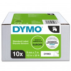 DYMO D1 Juostelė  9mm x 7m / juodas ant baltos (40913 / S0720680) – 10 vnt.