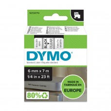 DYMO D1 Juostelė 6mm x7m / juodas ant skaidrios (43610 / S0720770)