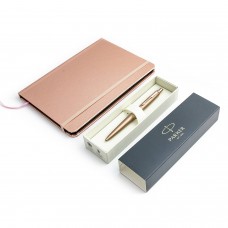 Parker Monochrome rožinis tušinukas + užrašų knygelės rinkinys