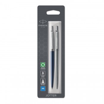 Pliiatsikomplekt Parker Jotter Royal Blue CT + Stainles CT - 2033156