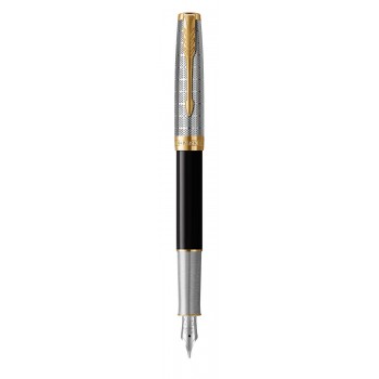 Parker Sonnet Premium metallist ja mustast pliiatsi komplekt kinkekotiga karbis