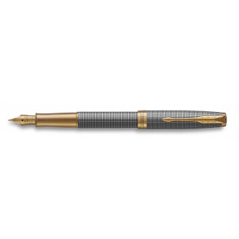 Pildspalva Parker Sonnet Premium Chiselled Silver GT (F) - 1931489