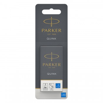 Tintes kapsulas Parker Quink Zilais 10 gab - 1950207