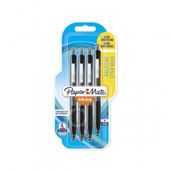 Paper Mate InkJoy 300RT pastapliiats Must 4 tk. - 1956565