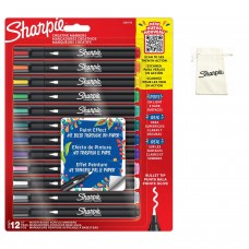 12 spalvų Sharpie Creative akrilo markerių rinkinys su dažymo maišeliu