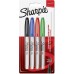 Marker Sharpie Fine 4 tk. (must, sinine, punane, roheline) - 1985858