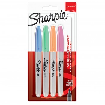 Marķieris Sharpie Fine Permanent Pastel 4 gab blisterī - 2065402