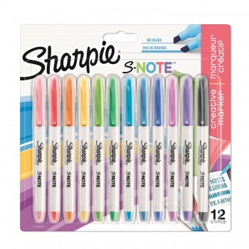 Marķieru komplekts Sharpie S-note Mix 12 vnt. - 2138233