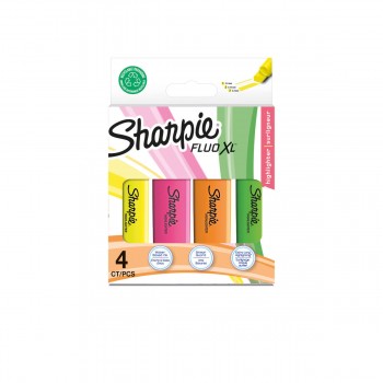 Markery Sharpie Fluo XL marķieris blistera iepakojumā 4 gab.
