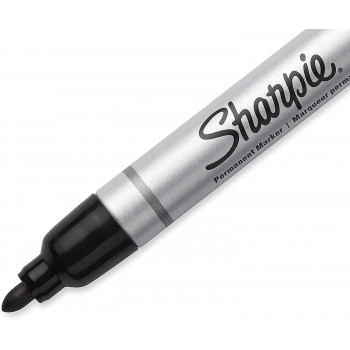 Sharpie metalinis žymeklis mažas apvalus juodas - S0945720