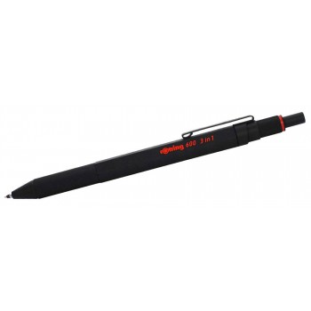 3 in 1 Rotring MULTIPEN pildspalva un zīmulis 600 Black ar gravējumu