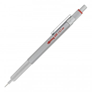 Rotring automatinis pieštukas 600 0,5 sidabrinis - 1904445