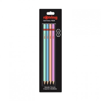 Rotring Core pieštukų rinkinys rožinės, žalios, mėlynos, alyvinės HB spalvos 4 vnt. - 2094214