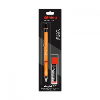 Rotring Visuclick automatinis pieštukas oranžinis 0,7 mm + HB grafitas 2102713