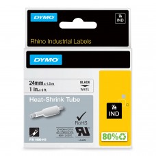 DYMO Rhino Thermal toru 24mm x 1,5m / must valgel (1805443)