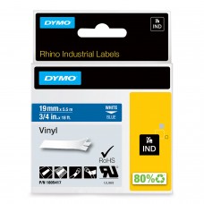 DYMO Rhino vinüülteip 19 mm x 5,5 m / valge sinisel (1805417)