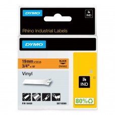 DYMO Rhino Vinilinė Juostelė 19mm x 5.5m / juodas ant oranžinės (18436)