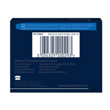 Waterman Standard Blue Florida rašalo kapsulės - S0110860