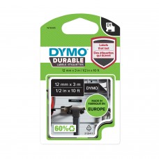 DYMO D1 vastupidav teip 12mm x 3m / valge mustal (1978365)