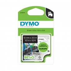 DYMO D1 vastupidav nailonlint 12 mm x 3,5 m / must valgel (S0718040 / 16957)