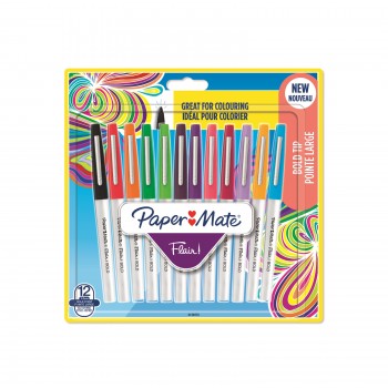 Tušinukų rinkinys  piešimui PaperMate Flair Bold 12 (1,2mm) - 2138474