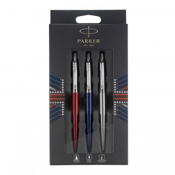 Parker Jotter Kensington Red Ct ja Jotter Royal Blue Ct geelpliiatsite ja roostevabast terasest Ct automaatpliiatsite komplekt - 2032740