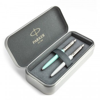 Parker Jotter Originals Mint ja Pearl pliiatsi kinkekomplekt metallkorpusega