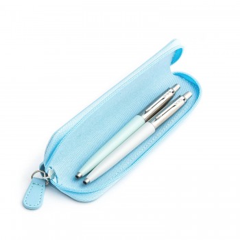 Parker Jotter Originals Pastel Blue and Pearl rašiklių dovanų rinkinys su mėlynu dėklu