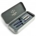 Parker Jotter Royal Blue CT tušinuko ir pieštukų rinkinys metalinėje dėžutėje