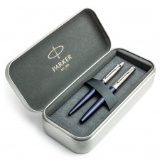 Parker Jotter Royal Blue CT plunksnakočio ir tušinuko rinkinys metalinėje dėžutėje