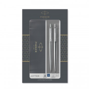 Parker Rinkinys: Automatinis pieštukas + Tušinukas Jotter Stainless Steel CT – 2093256