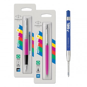 Parker Rinkinys: Jotter Originals Magenta Plunksnakotis + Tušinukas + 1 tušinuko papildymas Economy mėlynas
