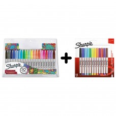 Sharpie 20 värvi + Sharpie ülipeen