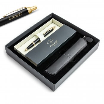 Parker IM Black GT tušinukas su graviravimu / dėklas / dovanų rinkinys