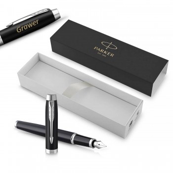 Parker IM Essential Matte Black CT (F) Plunksnakotis su graviravimu