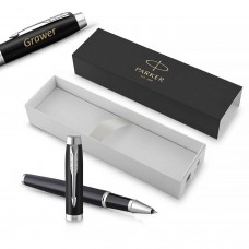 Parker IM Essential Matte Black CT Rollerball Pen ar gravējumu