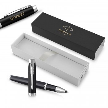 Parker IM Essential Matte Black CT Tušinukas su dangteliu ir graviravimu