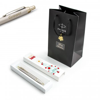 Parker IM Professionals Monochrome Champagne 2172956 tušinukas su dangteliu ir graviravimu Kalėdų dovana