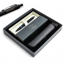 Parker IM Vibrant Rings Marine Blue tušinukas su graviravimu / dėklas / dovanų rinkinys