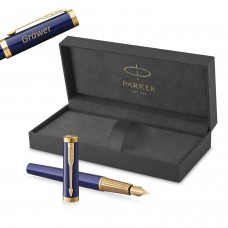 Parker Ingenuity tamsiai mėlynas GT plunksnakotis ir graviravimu