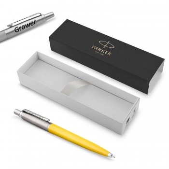 Parker Jotter Originals Dzeltena lodīšu pildspalva ar gravējumu