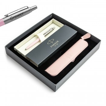 Parker Jotter Originals rožinis PINK tušinukas su graviravimu / dėklas / dovanų rinkinys jai
