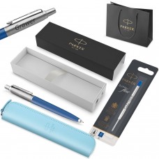 „Parker Jotter Originals“ tušinukas, mėlynas + dėklas, įdėklas, rankinė / Dovanėlė moksleiviui ar studentui su graviravimu „Parker Jotter Originals“ tušinukas, mėlynas + dėklas, įdėklas, rankinė / Dovanėlė moksleiviui ar studentui su graviravimu