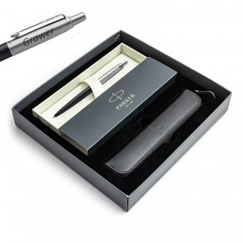 Parker Jotter XL Richmond Matte Black tušinukas su graviravimu / dėklas / dovanų rinkinys