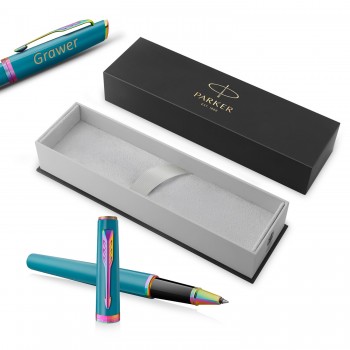 Parker Meridian turkio spalvos RBT tušinukas su dangteliu – 2247772 su graviravimu