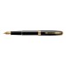 Parker Sonnet Black Lacquer GT plunksnakotis (F plieno plunksna) su graviravimu