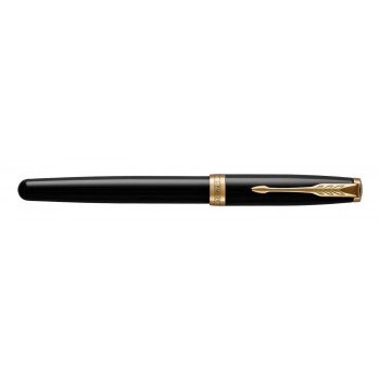 Parker Sonnet Black Lacquer GT täitesulepliiats (M terasest sulepea) koos graveeringuga